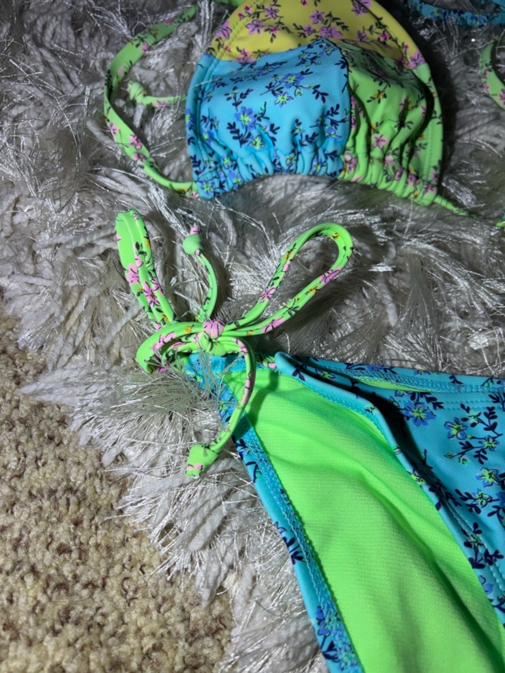 -🌸5/$25🌸No Boundaries Printed Two Piece Bikini Swimsuit Size L/XL - Picture 4 of 12